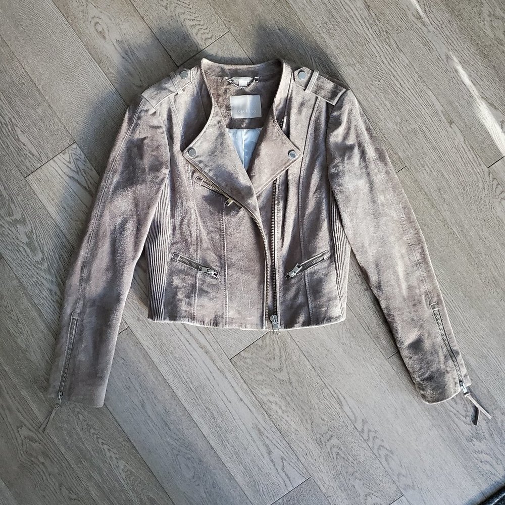 Soia & Kyo Suede Moto Jacket